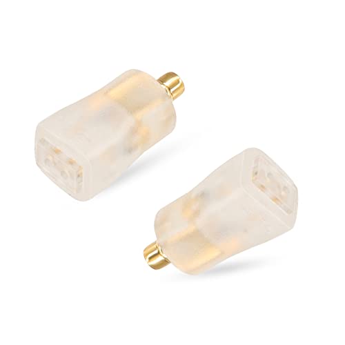 okcsc 0.78 2 Pin Female to MMCX Male Earphone Side Work for 0.78mm 2 Pin Cable to Connected with Shure 846 535 215 315 425 DITA Project 71 to FiiO FH1F9 F9PRO to JVC HA-FX850 Earphone Transparent