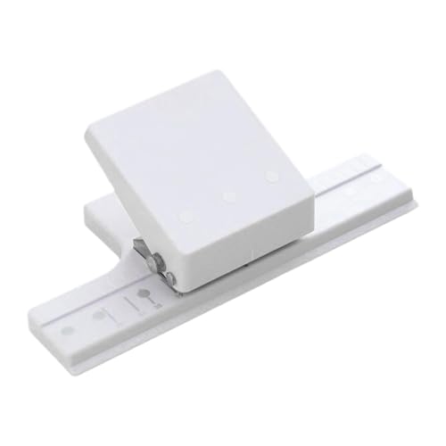 a aternee 3穴パンチ ペーパーパンチャー DIYアルバム、自宅教室スタジオ、オフィス、学校、工作用品、ミニ簡単穴パンチャー, 白