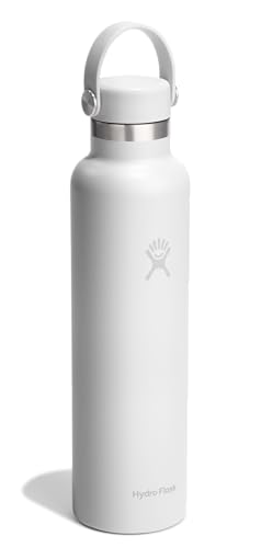 Image of Hydro Flask Water Bottle - Insulated Stainless Steel - Non Spill, Leakproof in 24 Oz Tonal White