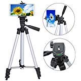 50 Inch Phone Tripod, Aluminum Camera Tripod for iPhone with Universal Tripod Phone Mount, Carrying Bag Included