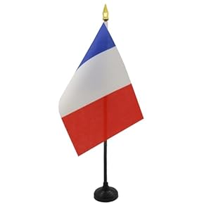 AZ Flag Frankreich Tischflagge Goldene Spitze