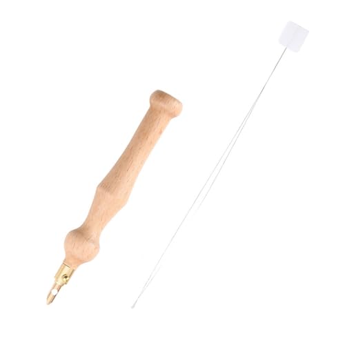 Madera Punching Needle Bordery Pen Con Aguja Roseer Manejo Madera Bordery Pen Para Proyecto Bordado