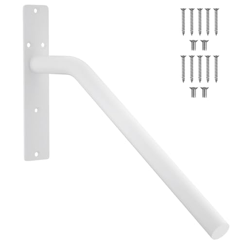 DUIMIMI Wandmontiertes Treppengeländer, Haltegriff aus legiertem Stahl für Außentreppen, Stützgeländer für Treppen mit 1-3 Stufen, ideal für Veranda, Garage, Garten (Weiß) DUIMIMI Wandmontiertes Treppengeländer, Haltegriff aus legiertem Stahl für Außentreppen, Stützgeländer für Treppen mit 1-3 Stufen, ideal für Veranda, Garage, Garten (Weiß)