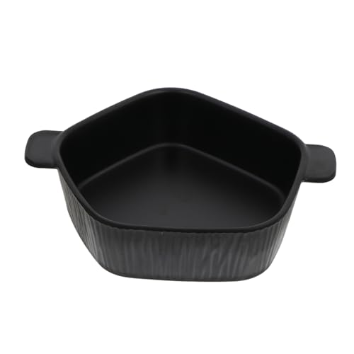 BEBEMOKO 1pc Sauce Dish Kitchen Saucer Candy Containers Spaghetti Noodle Container New Year Eve Party Plate Saucer Plates Sauce Dip Bowls Condiment Container Snacks Container Melamine Black