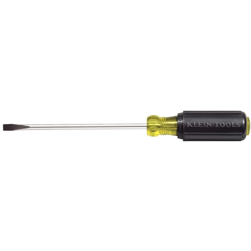 Image of Klein Tools 605-10 1 /4-Inch Cabinet Tip Screwdriver, 10-Inch Shank, Made in USA