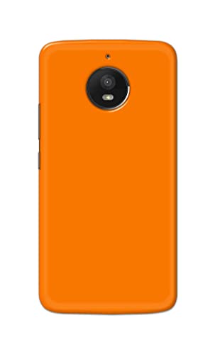 Image of Plain Orange Hard Back Case Cover for Motorola Moto E4 Plus, XT1770, XT1773, Motorola Moto E Plus (4th Gen.) Back Cover -(J5) VNS2229