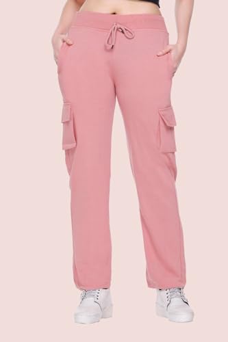 Image of White Moon Women's 4 Pocket Cargo Joggers for Gym - Comfortable Track Pants for Women, Cotton Jogger Combo Pack of 2, Ideal Track Pants for Women, Cargo Joggers for Everyday Wear
