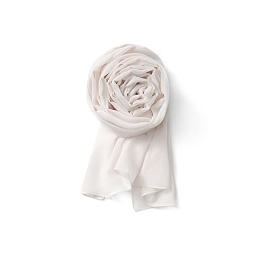 STARWHISPER Women's Elegant Sparkle Chiffon Shawl Scarf for Weddings and Evening Dresses