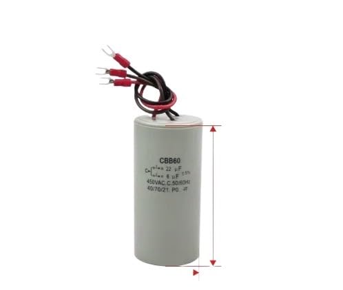 Double condensateur CBB60 450VAC 22UF+6UF à 3 fils FNYUVNFAF pour moteurs de pompe