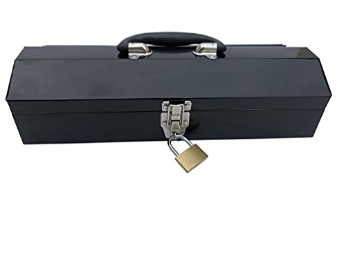 Workington 16" Portable Carpenter Metal Tool Box With Latch, Small Parts Box, Sockets Storage Box Organizer 4007 #TOP4