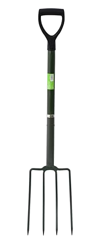 Garden Digging Fork 104 cm Carbon Steel Heat Treated 4-Tine Spading Tool