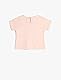 Koton Babygirl T-Shirt Butterfly Sequined Detail Short Sleeve Crew Neck Cotton