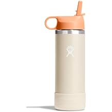 Hydro Flask Kids Water Bottle for School - Stainless Steel and Insulated with Straw Cap - 18 Oz Coconut