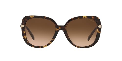 Coach HC8320 Sunglasses, Dark Tortoise/Dark Brown Gradient, 55 mm