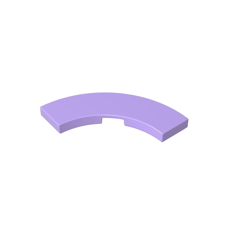Circular Plate 3X3 Curved Light Panel 50PCS Compatible with Lego GDS-2182 Classic Bulk Toy MOC Color:Lavender