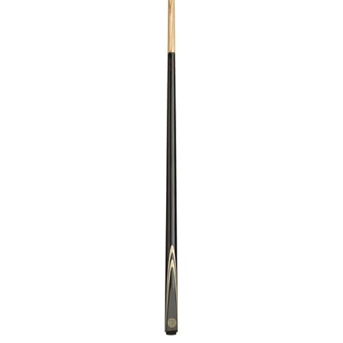 BCE FF200-2 Piece Ash Snooker Cue – 57" Length (145cm), Black Butt & Natural Wood Shaft - with Soft Case
