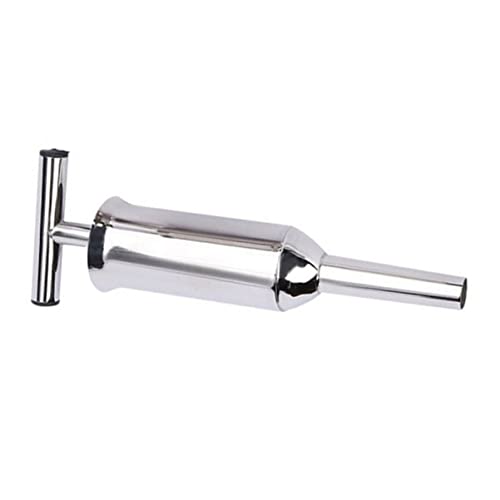 BESTonZON Sausage Stuffing Funnel Stainless Steel Stuffing Tubes Manual Hand Stainless Steel Funnel Salami Stuffer Meat Small Steel Sausage Filler Tube Food Stuffing Machine