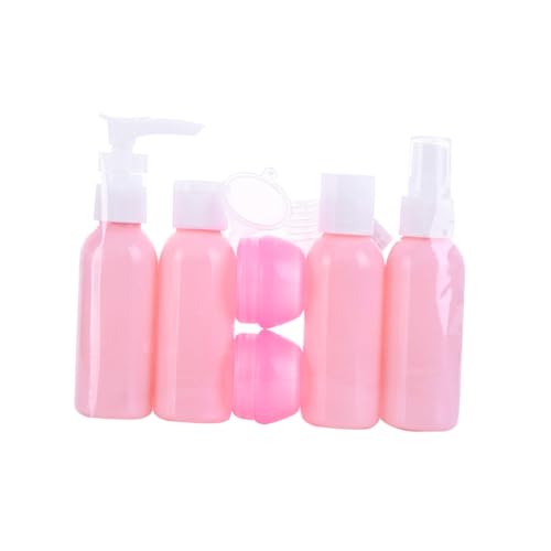 WOONEKY 6個 旅行用クリームボトル 軽量漏れ防止トラベル容器 シャンプー ローション 乳液対応 携帯に便利なピンク色コンパクト装瓶