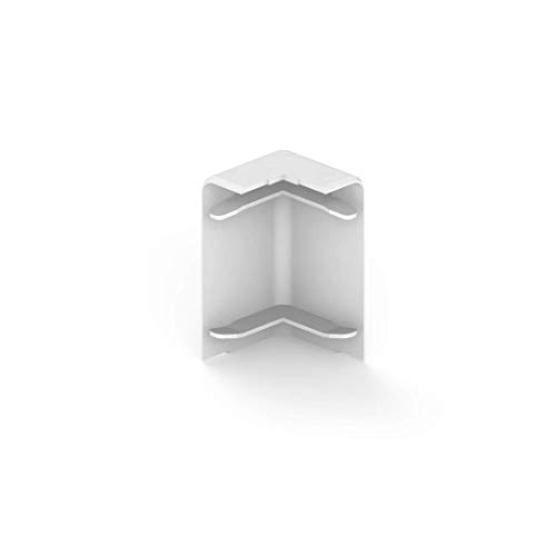 Habengut Außenecke für Sockelleiste 70 mm aus PVC, Farbe: Weiß | Inhalt: 1 Stück - für Mauervorsprünge in Räumen