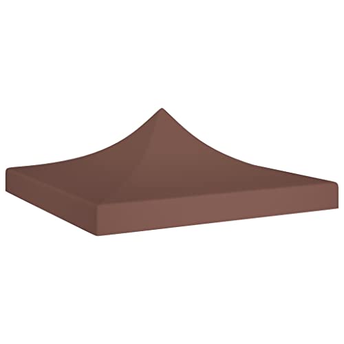 vidaXL Party Tent Roof, UV-Resistant Outdoor Replacement Cover for Folding Pop-Up Tent Frames, Brown 600D Oxford Fabric with PVC Coating, 2x2 m