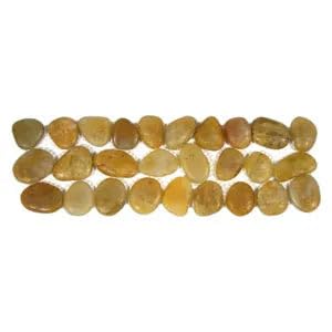 CNK Amber Pebble Tile - 4" X 12" | Unpolished Natural Stone Mosaic for Bathroom, Kitchen, Backsplashes, Floors Walls & Outdoor Patios | Durable Easy Installation Eco-Friendly - Pack of 1