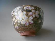 Amazon.co.jp: 茶道具 藤平正文 雪さくら抹茶碗 抹茶 茶碗 京焼 ギフト