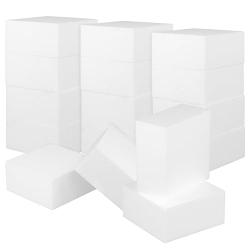KEILEOHO 30 bloques de espuma de 10 x 10 x 5 cm para manualidades, bloques de poliestireno blanco para manualidades, decoración