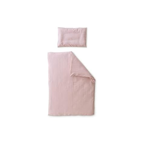 Ehrenkind® Bettwäsche-Set Musseline | 100% Bio-Baumwolle | Standard 100 by Oeko-TEX | 100x135cm + 40x60cm Rose Cover