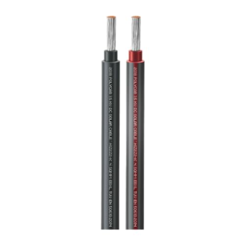 Image of 4 mm Solar DC Cable (50 M Red + 50 M Black) Tinned Copper Wire | UV Resistant | TUV Certified | Solar Panel PV Wire for Inverter, Battery, and Charge Controller