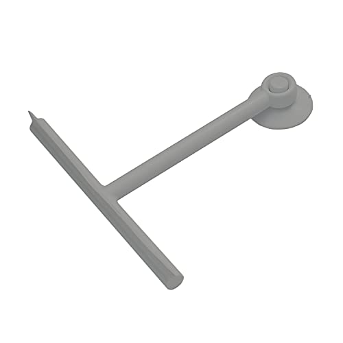 Gedy G-Mirissa - Escobilla limpiacristales para Ducha Color Gancho con Ventosa, Limpiador de Cristal de Resina y Goma, Medidas 23 x 22 x 3 cm y Peso 0,1 kg, 2 años de garantía, diseño R&S, única