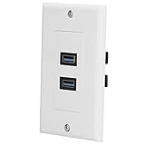 [2 PORTS USB 3.0] Profitez de la commodité des deux ports USB 3.0 sur cette plaque murale pour un accès facile au chargement et au transfert de données.