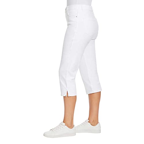 Gloria Vanderbilt Women's Amanda Imported & Versatile Capris | Tapered Style - White 10 #TOP1