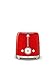 Smeg 50's Style Retro Aesthetic 4 Slice Toaster 6 Presets with 2 Extra Wide Slots, Red