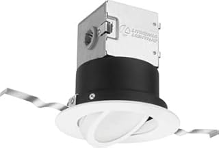 Lithonia Lighting 4JBK ADJ 27K 90CRI MW M6 Canless LED Recessed Light Kit with Gimbal Trim