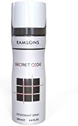 Ramsons - SECRET CODE Deodorant Spray | 200 ML | Body Perfume For Men | TN - Fresh Lime, Grapefruit, Leafy Green, Orange Flower | MN - Rose, Jasmine, White Flower | BN - Woody, Leathery, Musk, Amber
