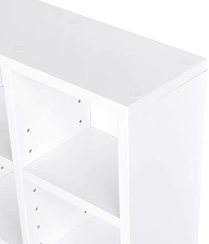 CD Bookcase Storage Shelf Case Cabinet Rack Unit Tower Organizer Adjustable Wooden Book Bluray Video Games up to 224 CD's (White)
