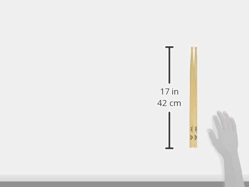 Vater - Keg 5B (Wood Tip) American Hickory Drumsticks - VHK5BW, Natural - Image 2