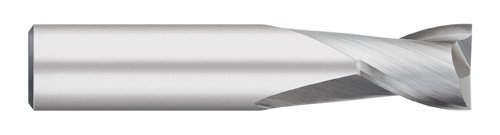 Titan TC10220 Solid Carbide End Mill, Stub Length, 2 Flute, 30 Degree Helix, Square End, Uncoated, 5/16" Size, 5/16" Shank Diameter, 2" Overall Length, 1/2" Cutting Length