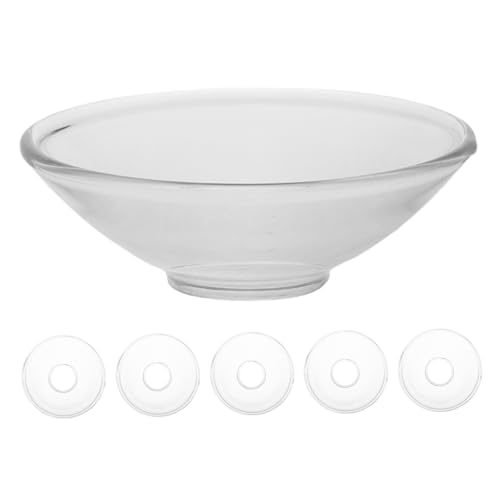 Garneck 6 Pièces Plaque De Protection Contre Les Bougies Photophore en Verre Bobèche Attrape Cire De Bougies Collecteur De Gouttes De Cire Gobelet à Bougie Transparent Un Verre