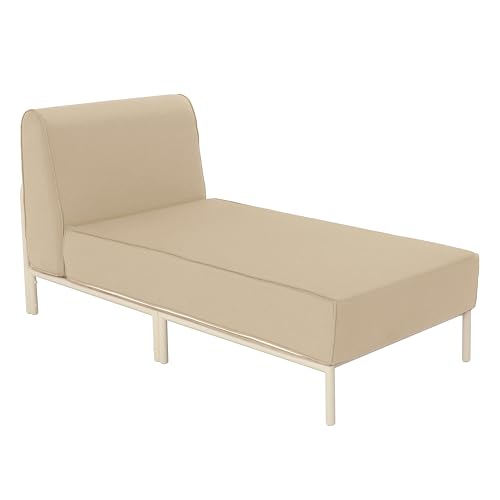 Oviala Méridienne pour Salon de Jardin modulable en Tissu Beige - Patio