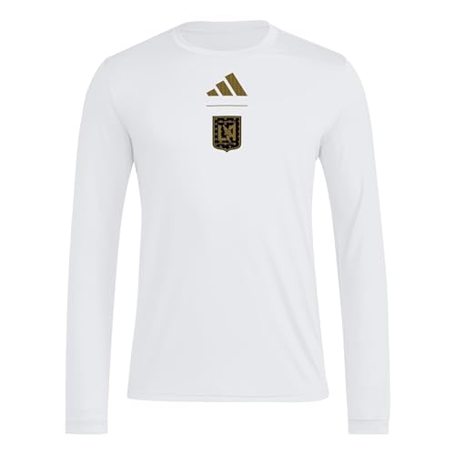 adidas Men's Long Sleeve, White/Los Angeles Football Club, X-Small