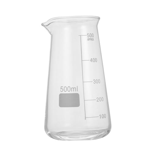 Ciieeo 500ml Laboratory Beaker Heat Resistant Glass Cup Accurate Measuring Tool for Lab Household Baking