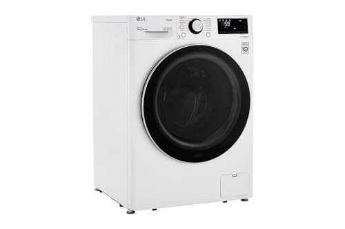LG 24 in. Wide 2.4 Cu. Ft. Compact Stackable Front-Load Washer – White, Steam Cleaning, AI Fabric Sensor, Smart Pairing Compatible - Image 4