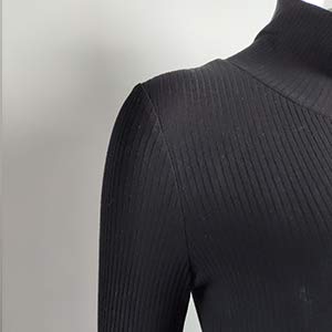 LuFeng Women's Long Sleeve High Neck Zipper Bodycon Tight Full Length Jumpsuits Rompers One Piece Outfits Black