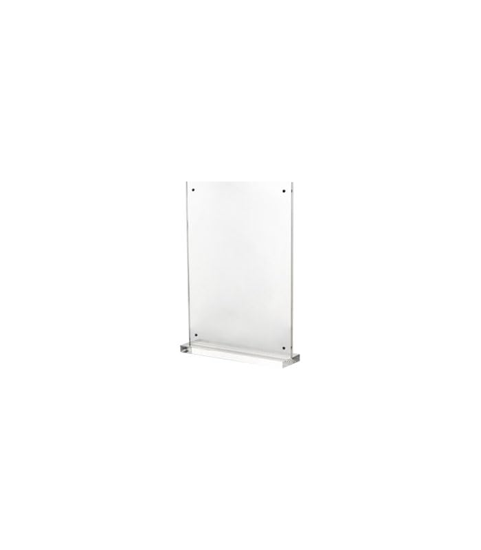 Portagráficas de Sobremesa Acrílico con Imán, Soporte para Menú Restaurante, Expositor Hostelería (Pack de 5 Unidades) (A6)