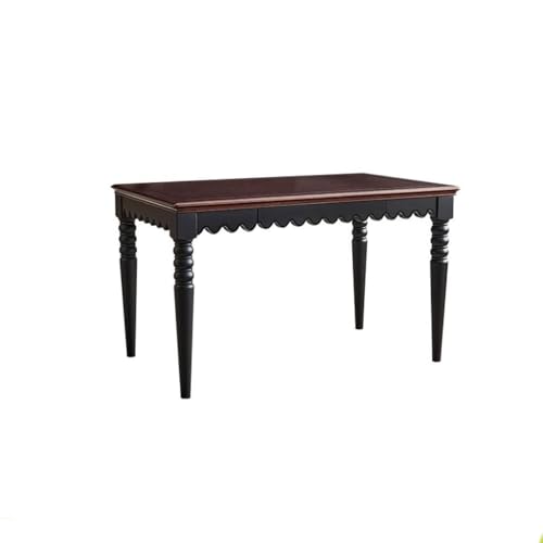 IMEITE Mesa De Reuniones De Oficina Mesa de Comedor Rectangular Madera Maciza Retro con cajones Mesa De Comedor