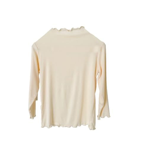 Cute Shirts for Girls Ruffle Tops Baby Plain Long Sleeve Thermal Tshirts Soft Cotton Fall Winter Pullover Tee
