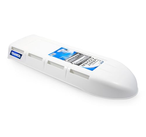 Camco RV Refrigerator Vent Cover | Features a Streamlined Low-Profile Design, Easy Installation, a Heavy-Duty Plastic Construction, and is Compatible with Dometic and Norcold Bases (21019)