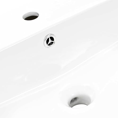 Lavabo de pared Mangloder de 47x45x37 cm ideal para optimizar baños de invitados 5