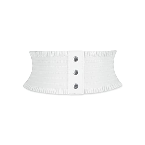 Ceinture corset à volants chic avec laçage ajustable et finitions raffinées